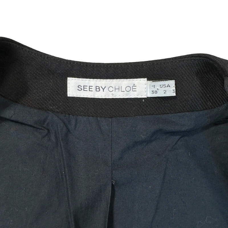 Blazer corto nero See By Chloé elegante minimal chic XS