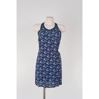 Abito Vintage La Perla Copricostume Blu Floreale Mare Beachwear S/M
