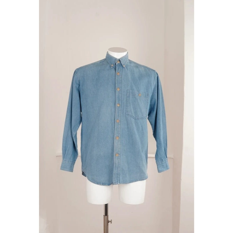 Vintage Miller & Simons 100% Cotton Denim Shirt Workwear Casual M