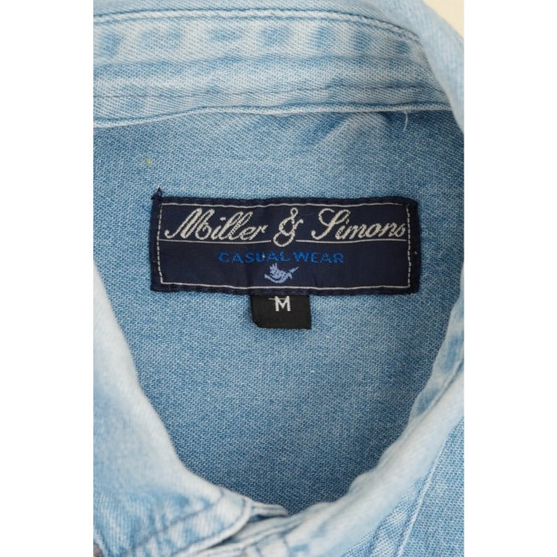 Vintage Miller & Simons 100% Cotton Denim Shirt Workwear Casual M