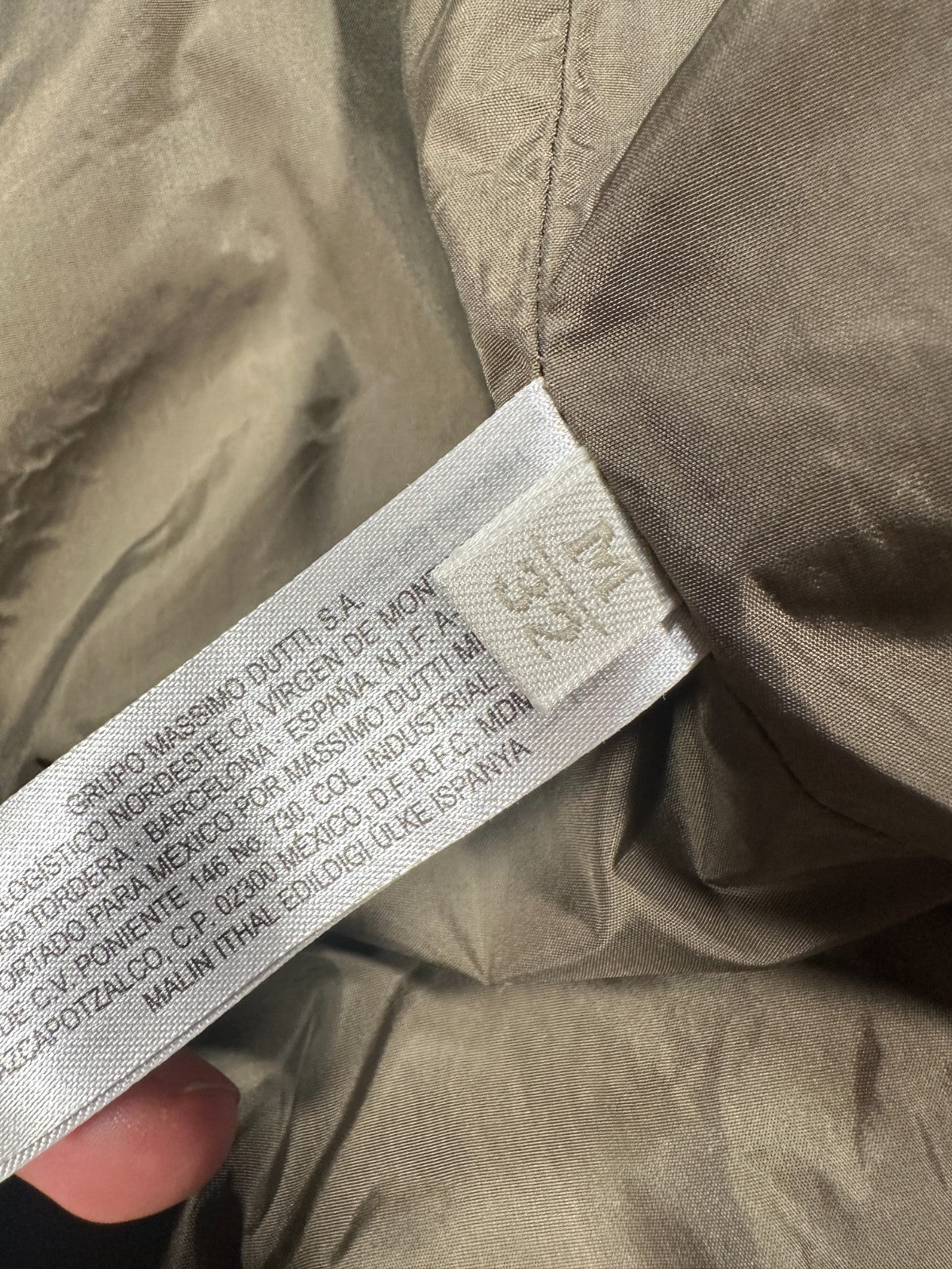 Massimo Dutti Woman Olive Green Utility Parka Jacket – Size M – Zip Front, Ragla