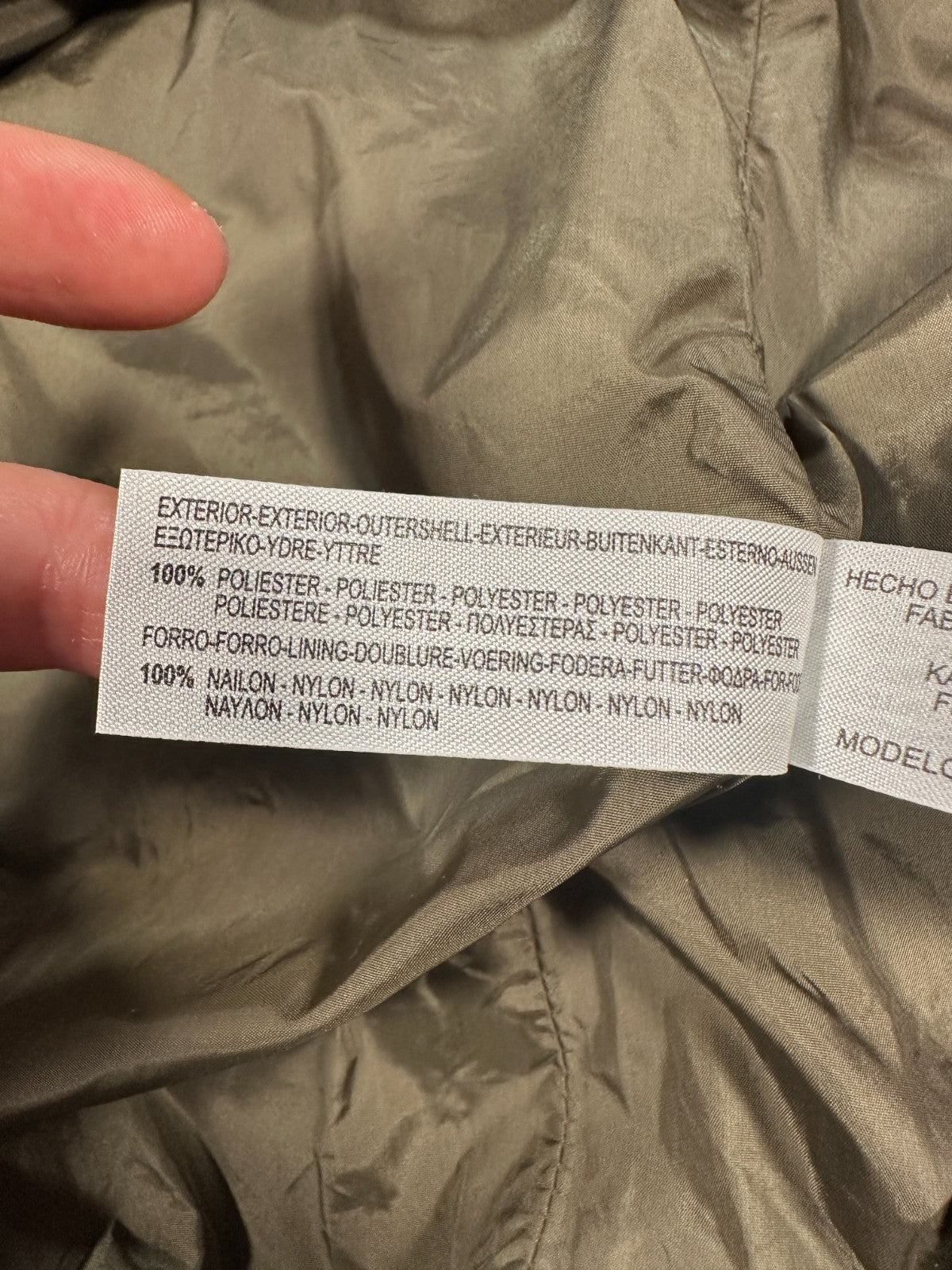 Massimo Dutti Woman Olive Green Utility Parka Jacket – Size M – Zip Front, Ragla