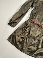 Massimo Dutti Woman Olive Green Utility Parka Jacket – Size M – Zip Front, Ragla