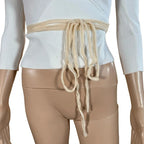Cardigan Stefanel incrociato bianco wrap around S
