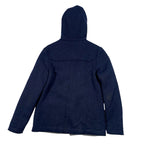 Women’s Wool Blend Duffle Coat – Navy Hooded Toggle Coat, Single-Breasted, Made in Italy Size M