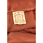 Blusa vintage Yes Miss seta misto ricami paillettes marrone taglia M