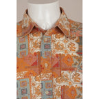 Camicia vintage Bananarama Dino Erre fantasia patchwork uomo L