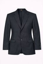 Canali Men’s Single-Breasted Wool Blazer IT 54 (L) Dark Grey Made in Italy
