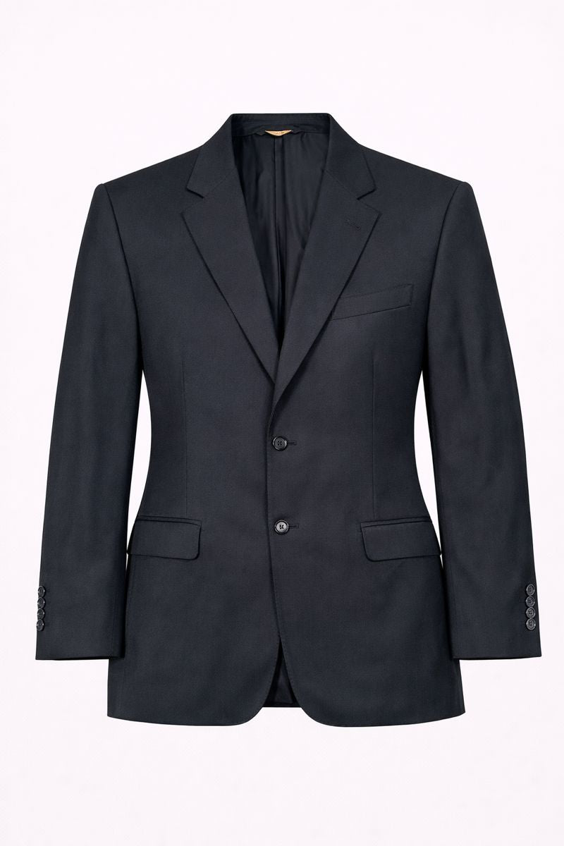 Canali Blazer monopetto in lana da uomo IT 54 (L) Grigio scuro Made in Italy
