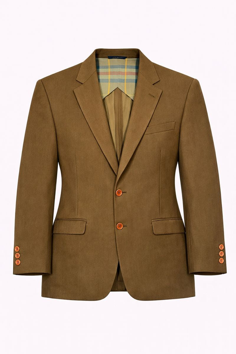 Giacca blazer monopetto vintage Hidalgo marrone – Taglia IT 52 / M–L – Made in Italy