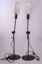 Vintage Industrial Adjustable Metal Table / Floor Lamps – Pair (c. 1970s–1980s)