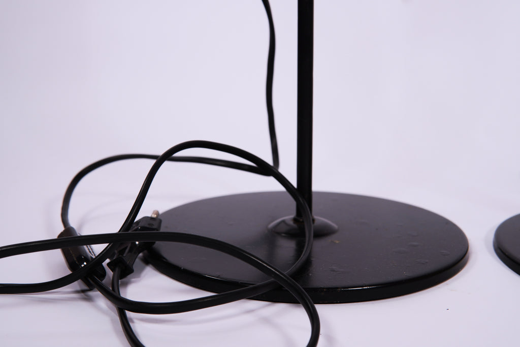 Vintage Industrial Adjustable Metal Table / Floor Lamps – Pair (c. 1970s–1980s)