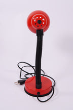 Vintage Red Metal Desk Lamp – Sculptural Industrial Design, Adjustable & Working