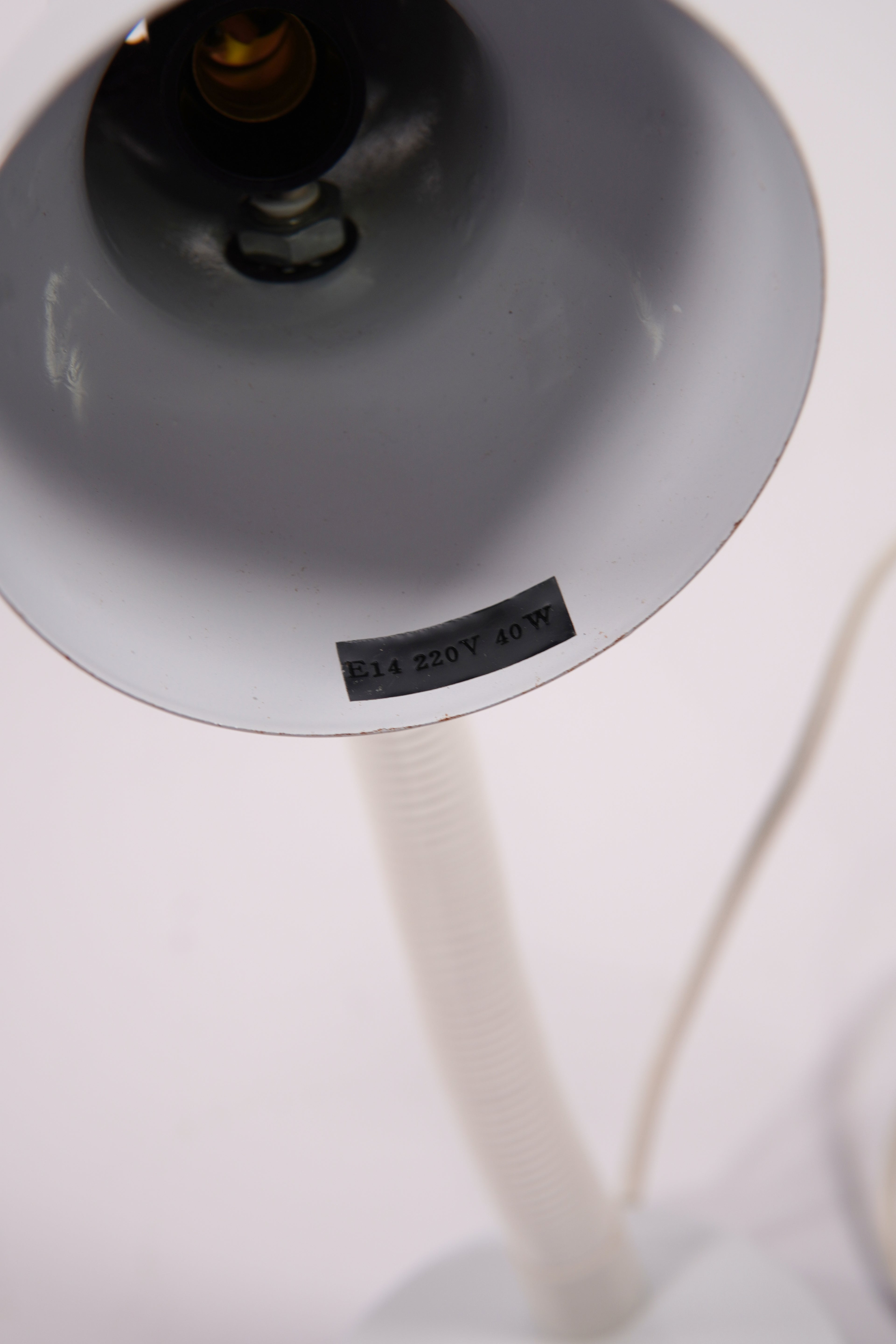 Lampada da scrivania regolabile bianca vintage - Collo d'oca flessibile, funzionante
