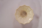 Vintage Ceramic Vase / Bowl – Orange to Cream Ombre, Scalloped Rim – Ø 28 cm
