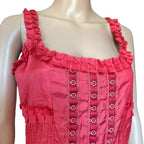 Abito vintage Blumarine in seta rosa acceso Made in Italy romantic Y2K M