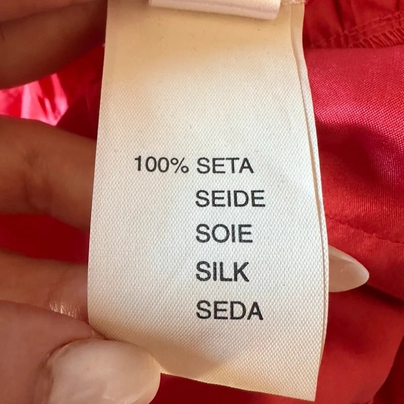 Abito vintage Blumarine in seta rosa acceso Made in Italy romantic Y2K M