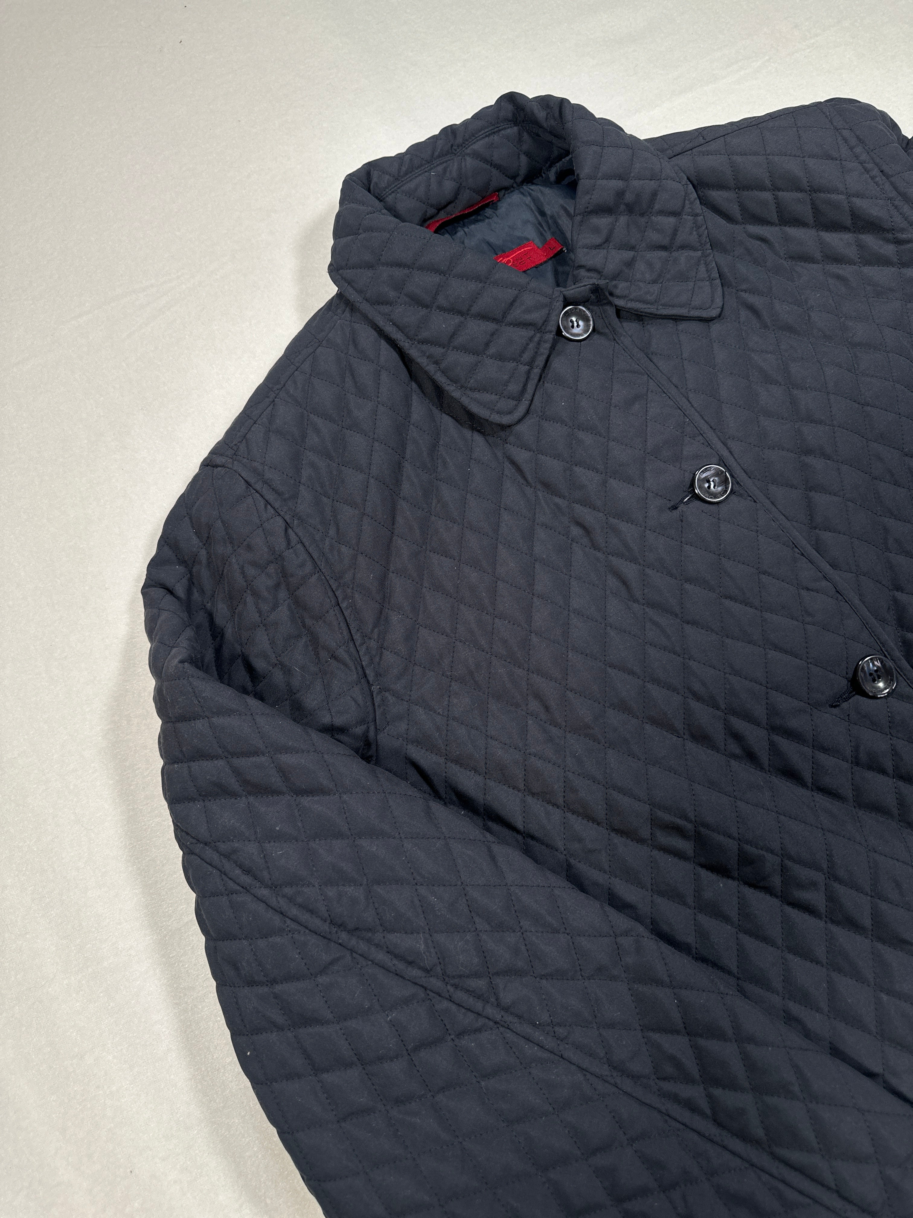 Giacca trapuntata Vintage Elegant Project – Cappotto in poliestere blu navy, taglia L 