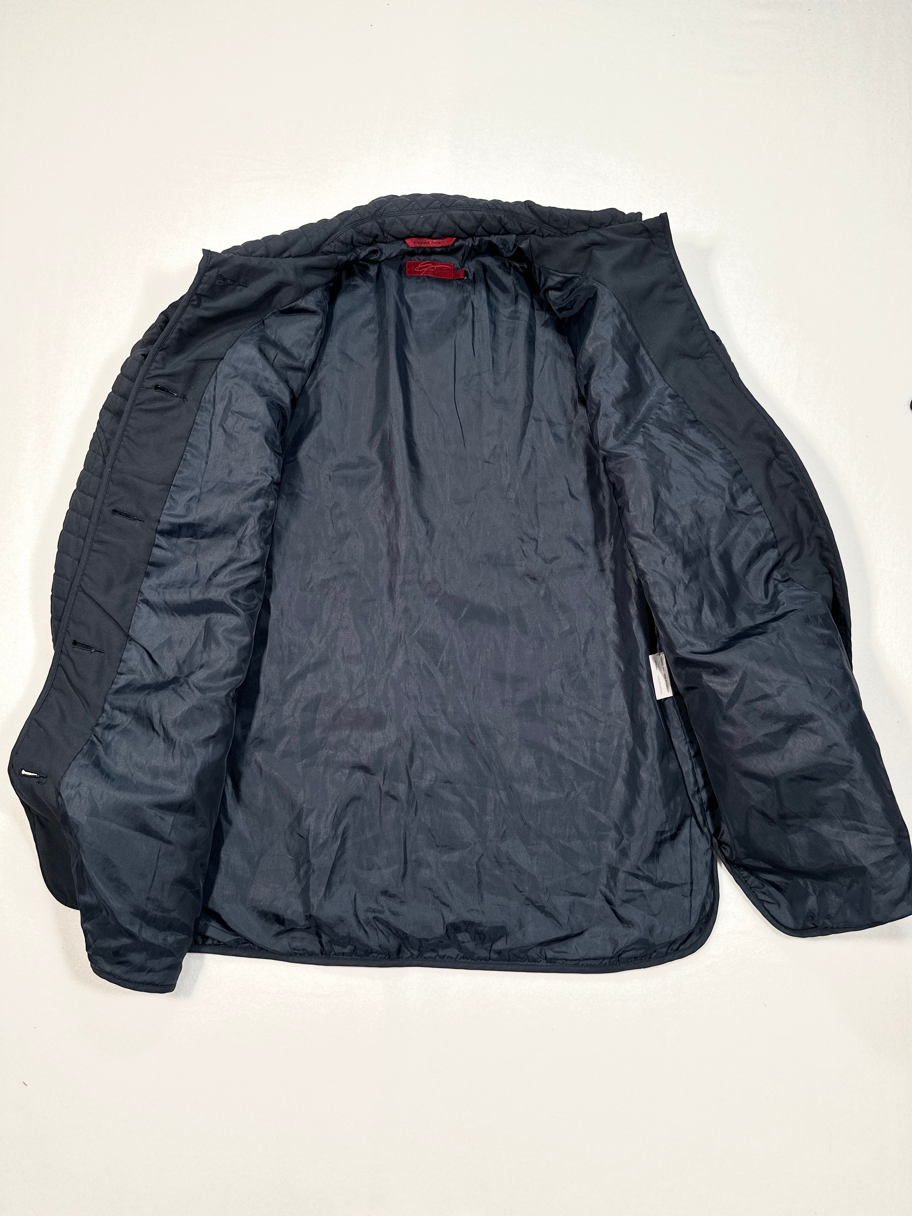 Giacca trapuntata Vintage Elegant Project – Cappotto in poliestere blu navy, taglia L 