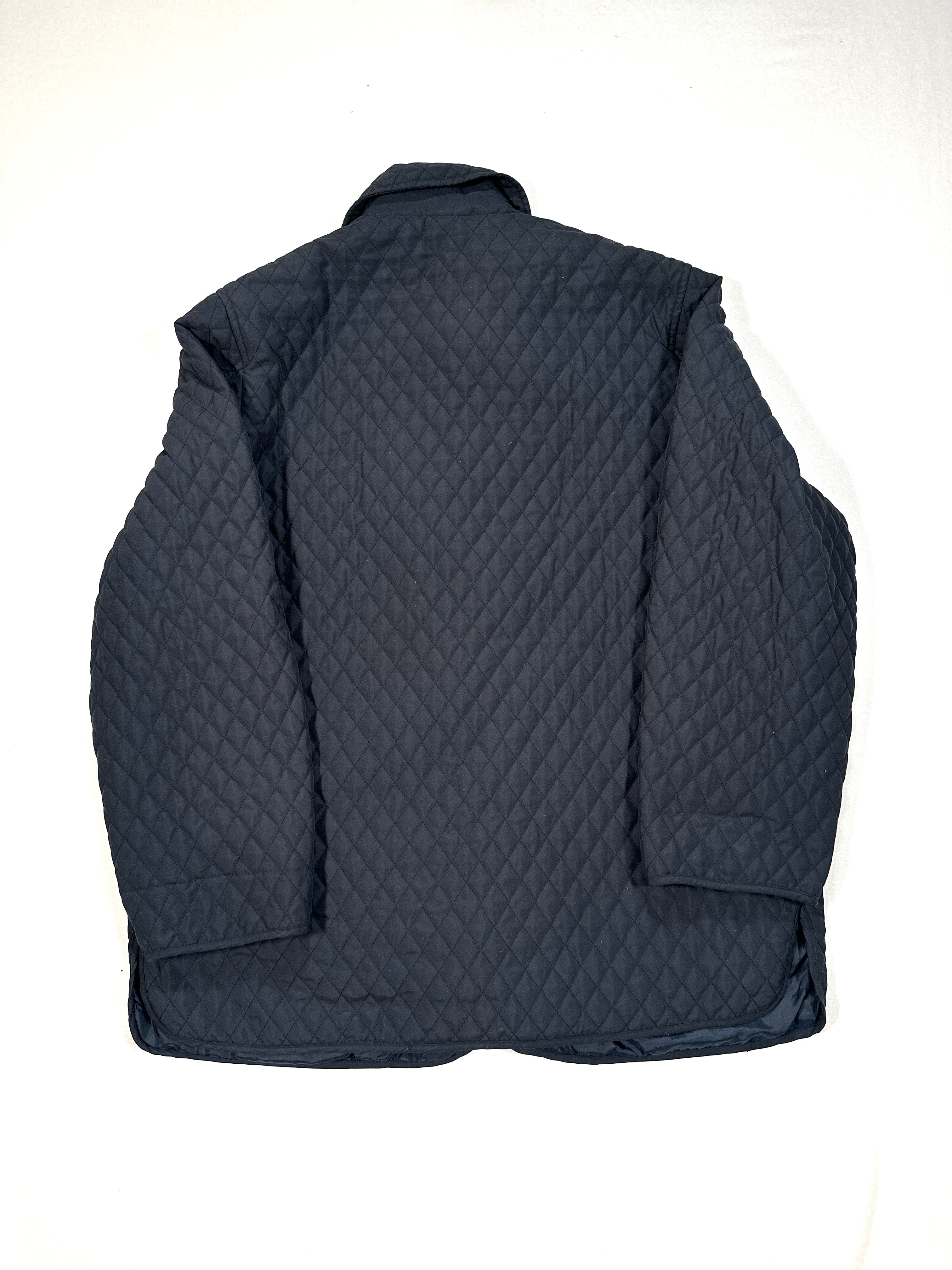 Giacca trapuntata Vintage Elegant Project – Cappotto in poliestere blu navy, taglia L 