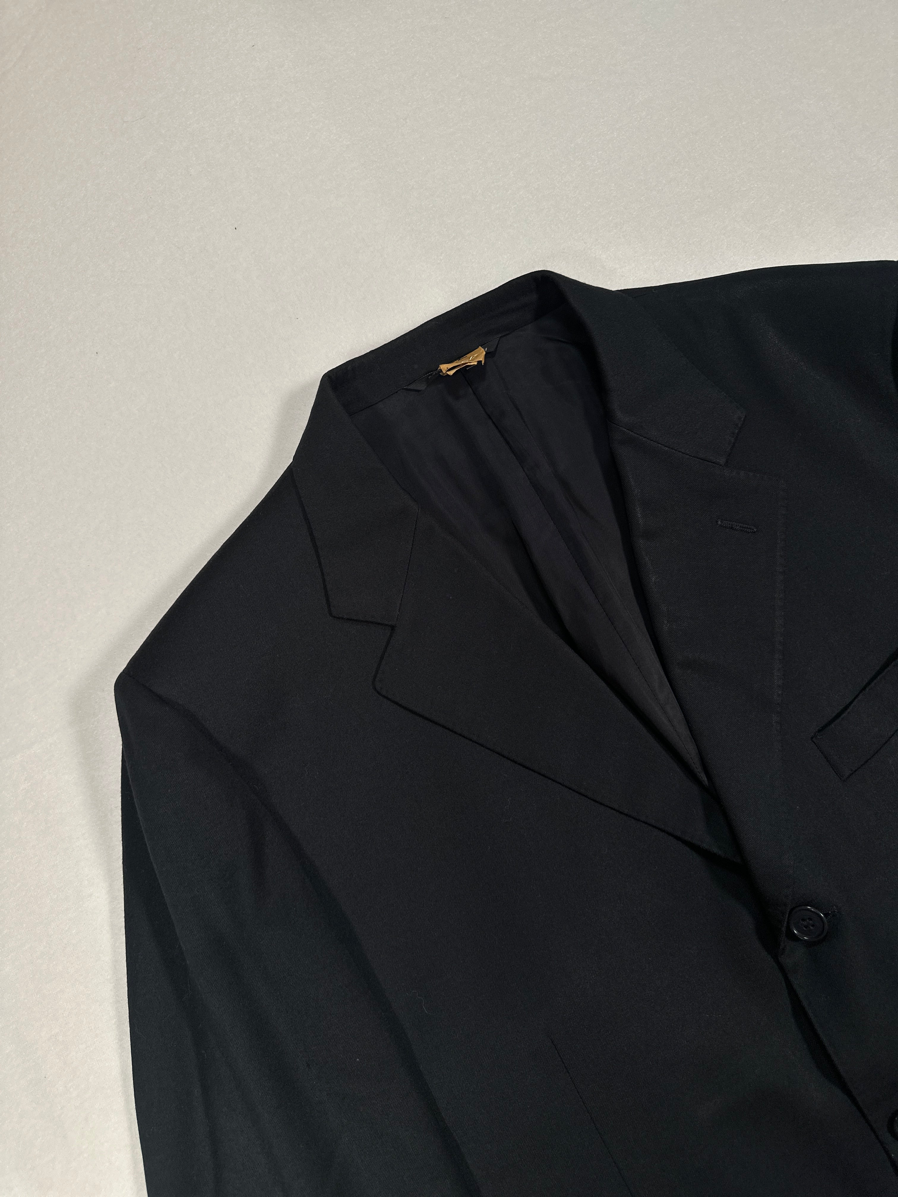 Canali Blazer monopetto in lana da uomo IT 54 (L) Grigio scuro Made in Italy