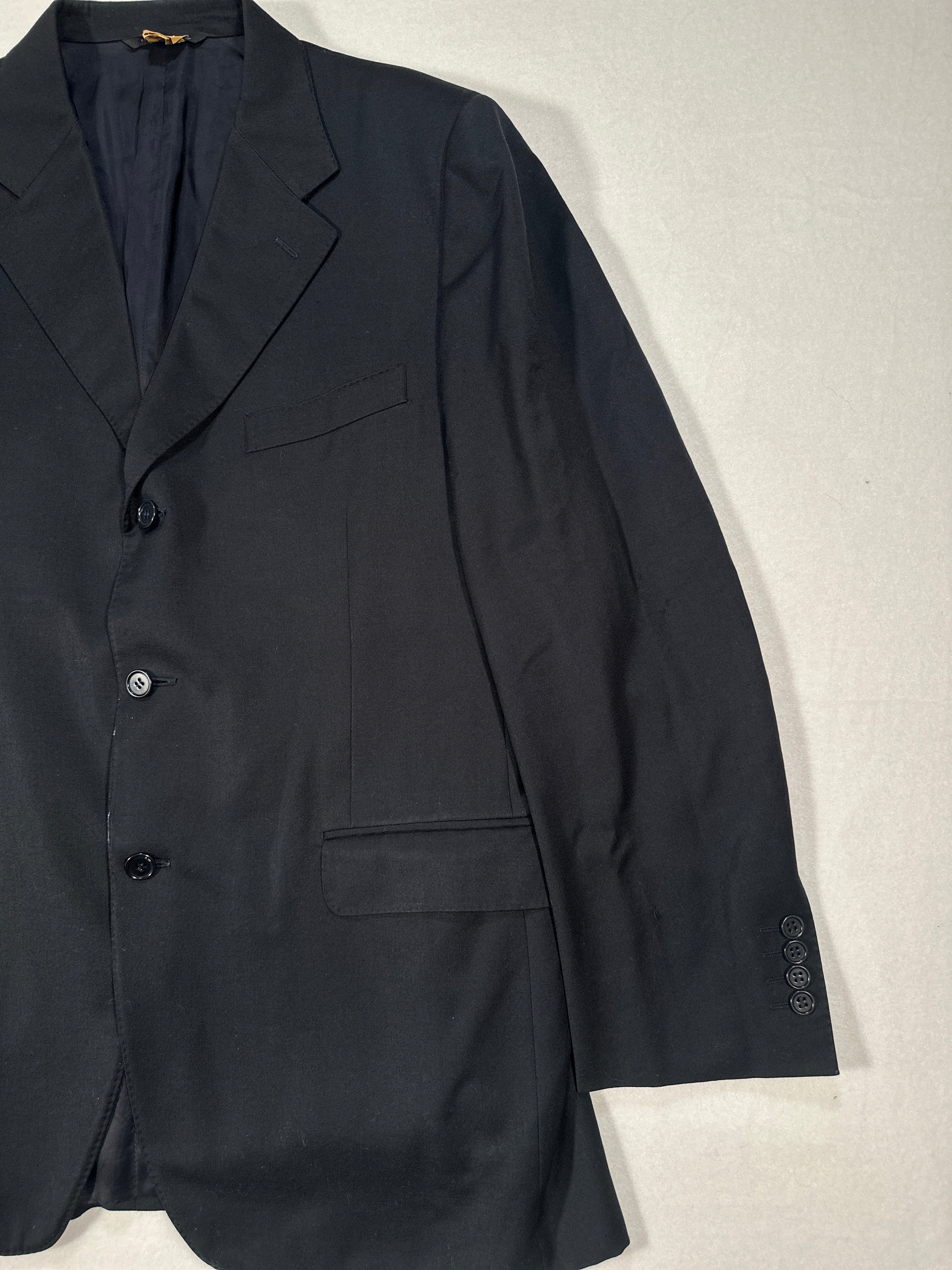 Canali Blazer monopetto in lana da uomo IT 54 (L) Grigio scuro Made in Italy