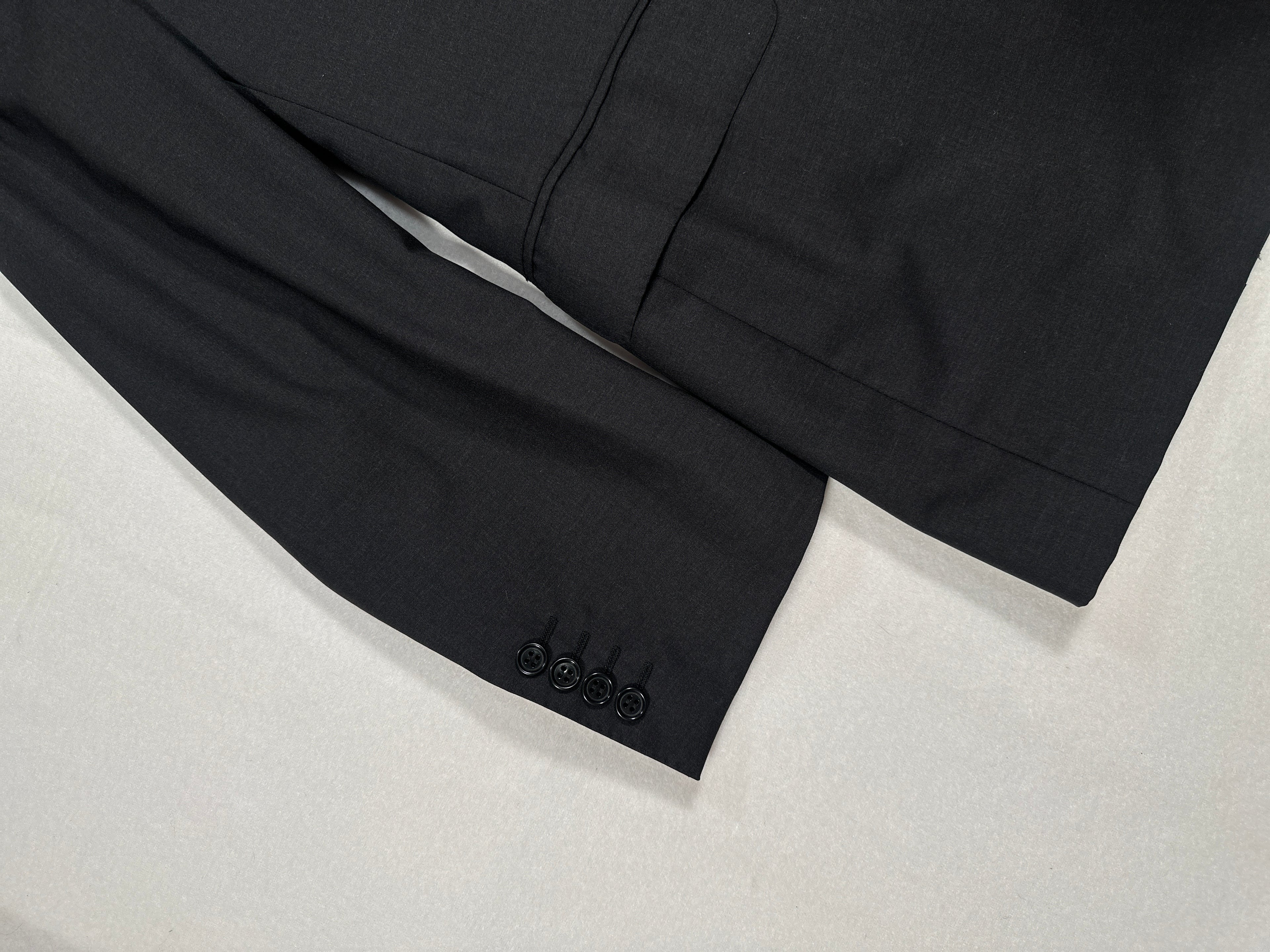 Canali Men’s Single-Breasted Wool Blazer IT 54 (L) Dark Grey Made in Italy