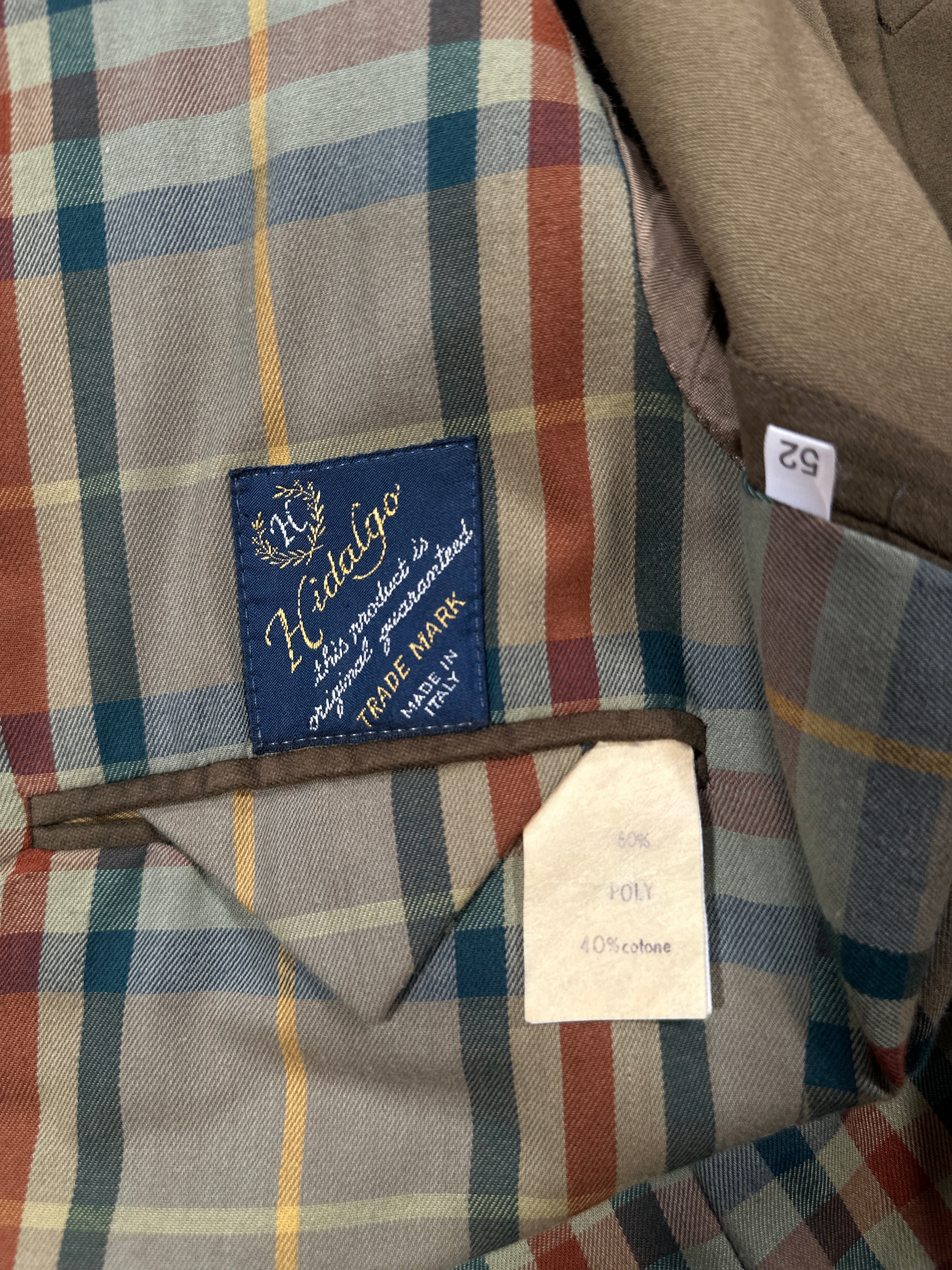 Vintage Hidalgo Brown Single-Breasted Blazer Jacket – Size IT 52 / M–L – Made in Italy