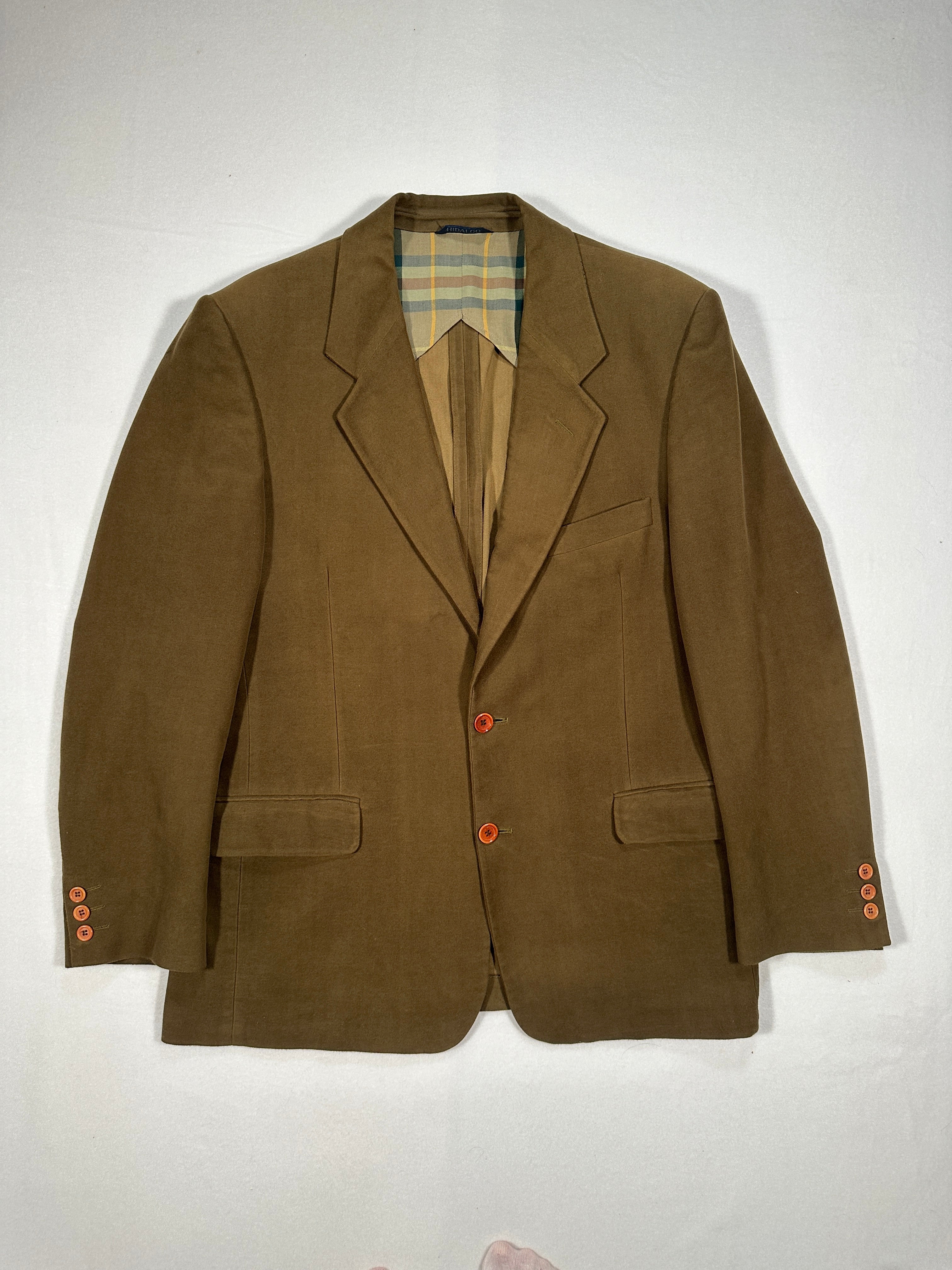 Giacca blazer monopetto vintage Hidalgo marrone – Taglia IT 52 / M–L – Made in Italy