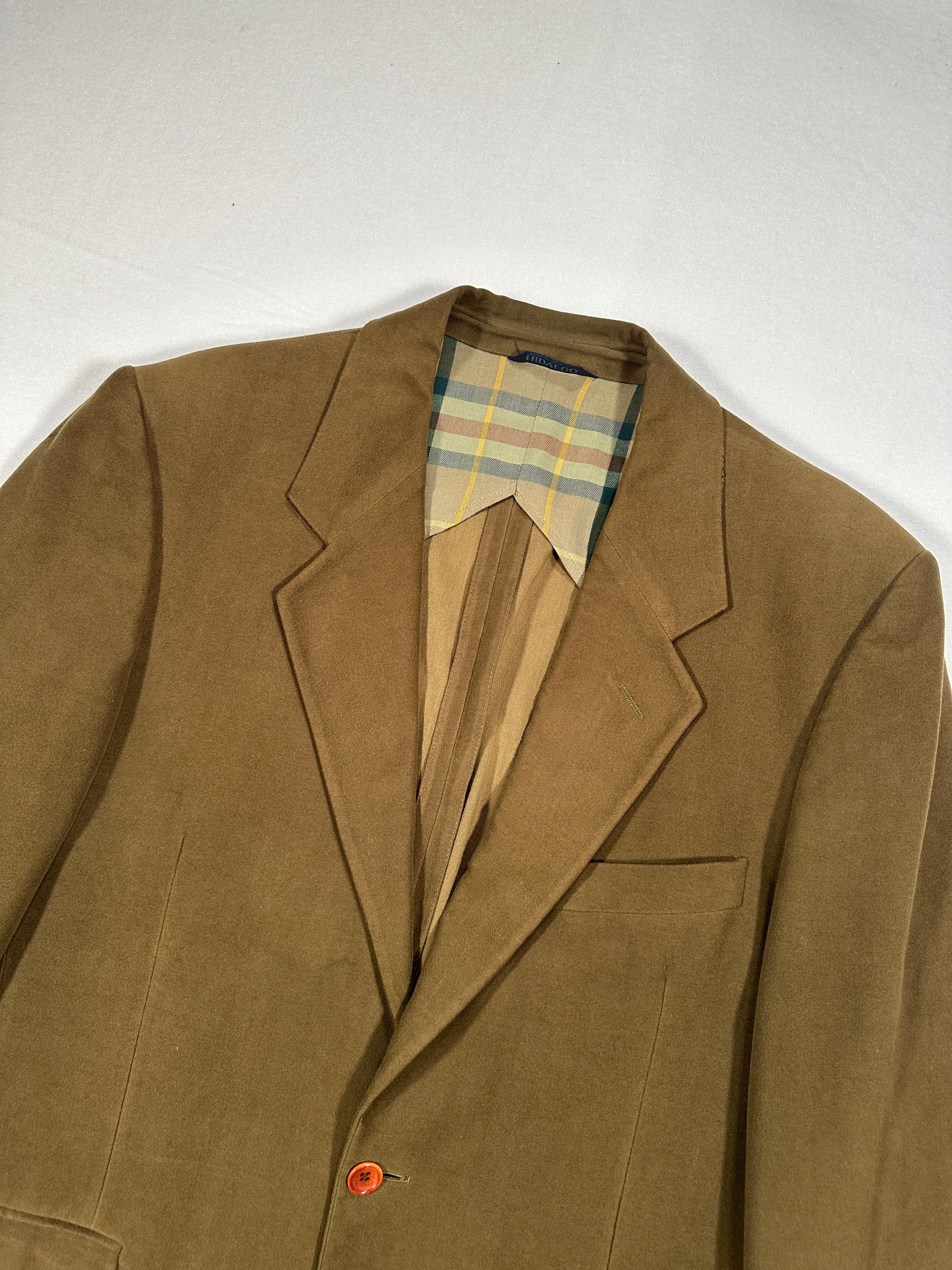 Giacca blazer monopetto vintage Hidalgo marrone – Taglia IT 52 / M–L – Made in Italy