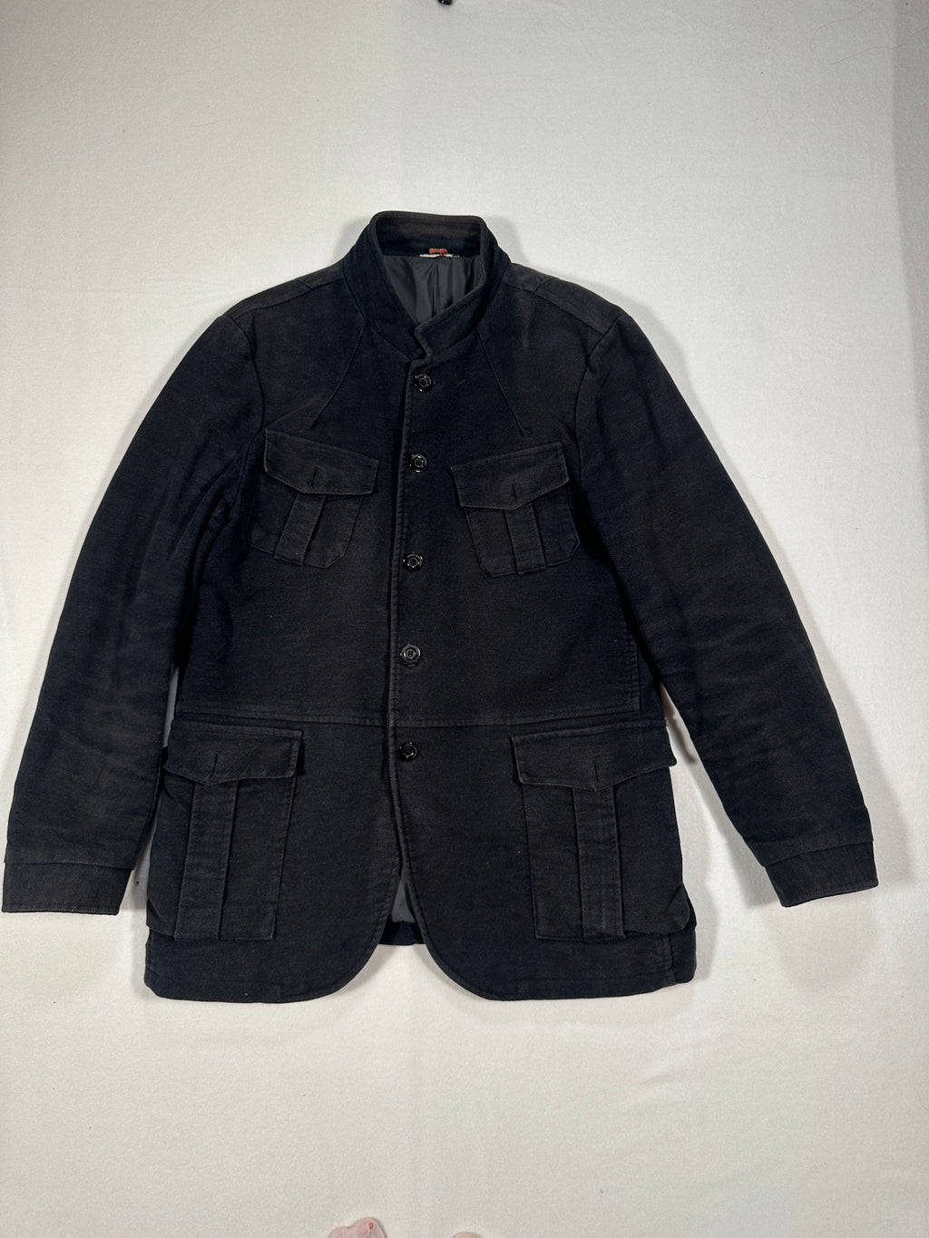 PRIMO EMPORIO Men’s Vintage Cotton Jacket – Single-Breasted Utility Style – Size IT 50