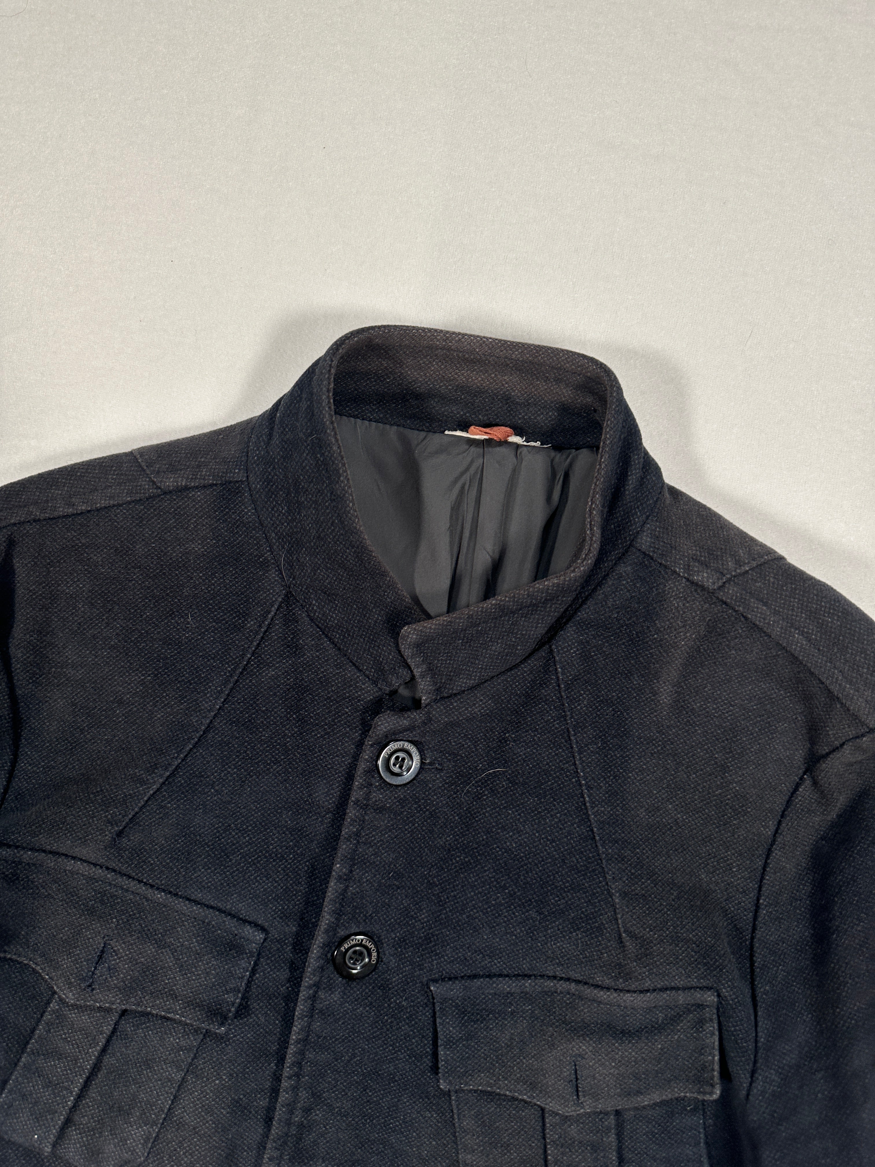 PRIMO EMPORIO Men’s Vintage Cotton Jacket – Single-Breasted Utility Style – Size IT 50