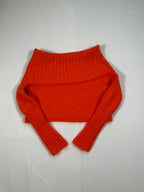 Maglione corto in maglia di misto mohair arancione McQ Alexander McQueen XS
