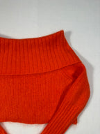 Maglione corto in maglia di misto mohair arancione McQ Alexander McQueen XS