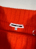 Maglione corto in maglia di misto mohair arancione McQ Alexander McQueen XS