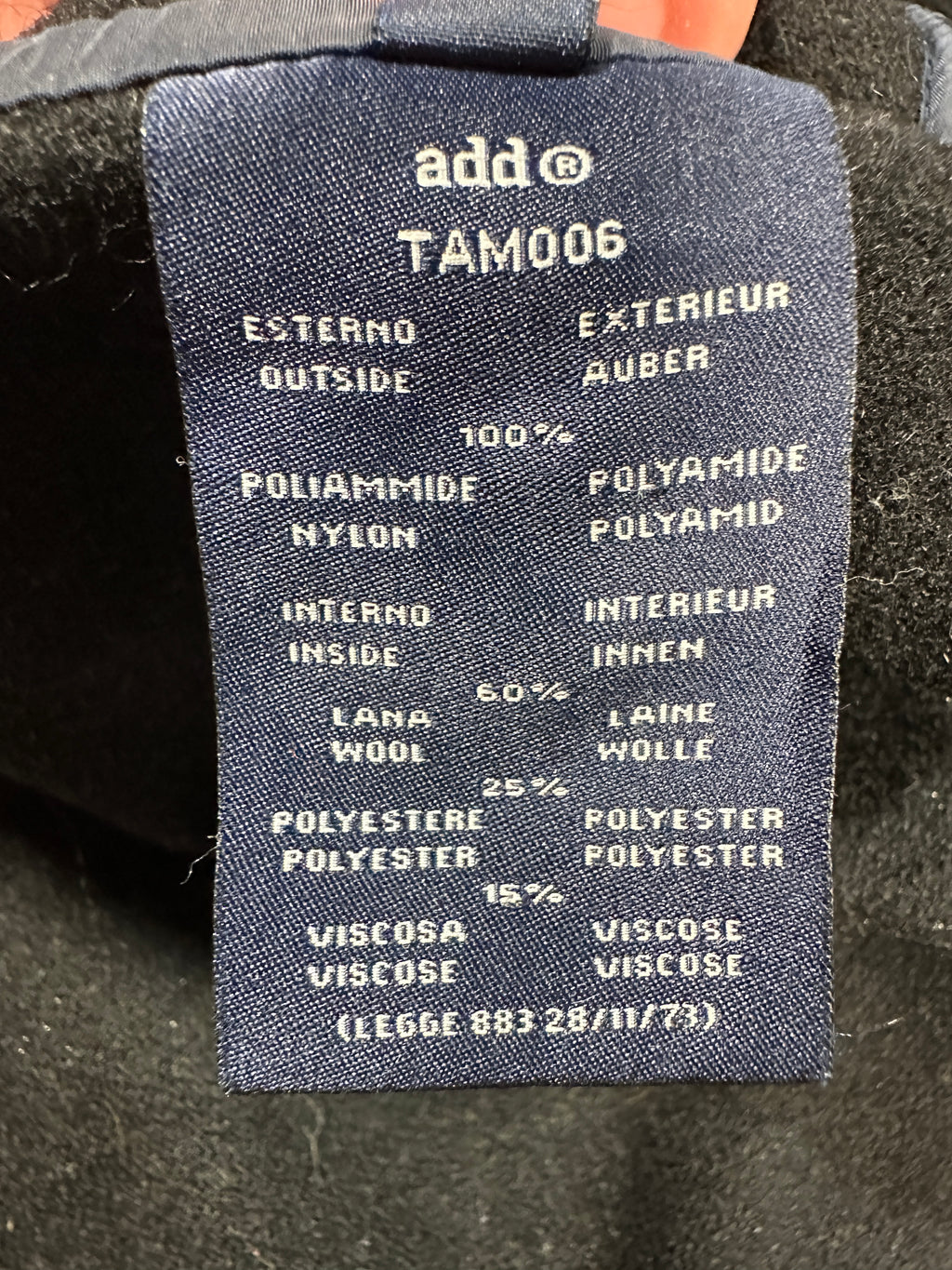 Men’s ADD Quilted Blazer Jacket – Single-Breasted – Blue – Wool Blend – Size XL | I 54