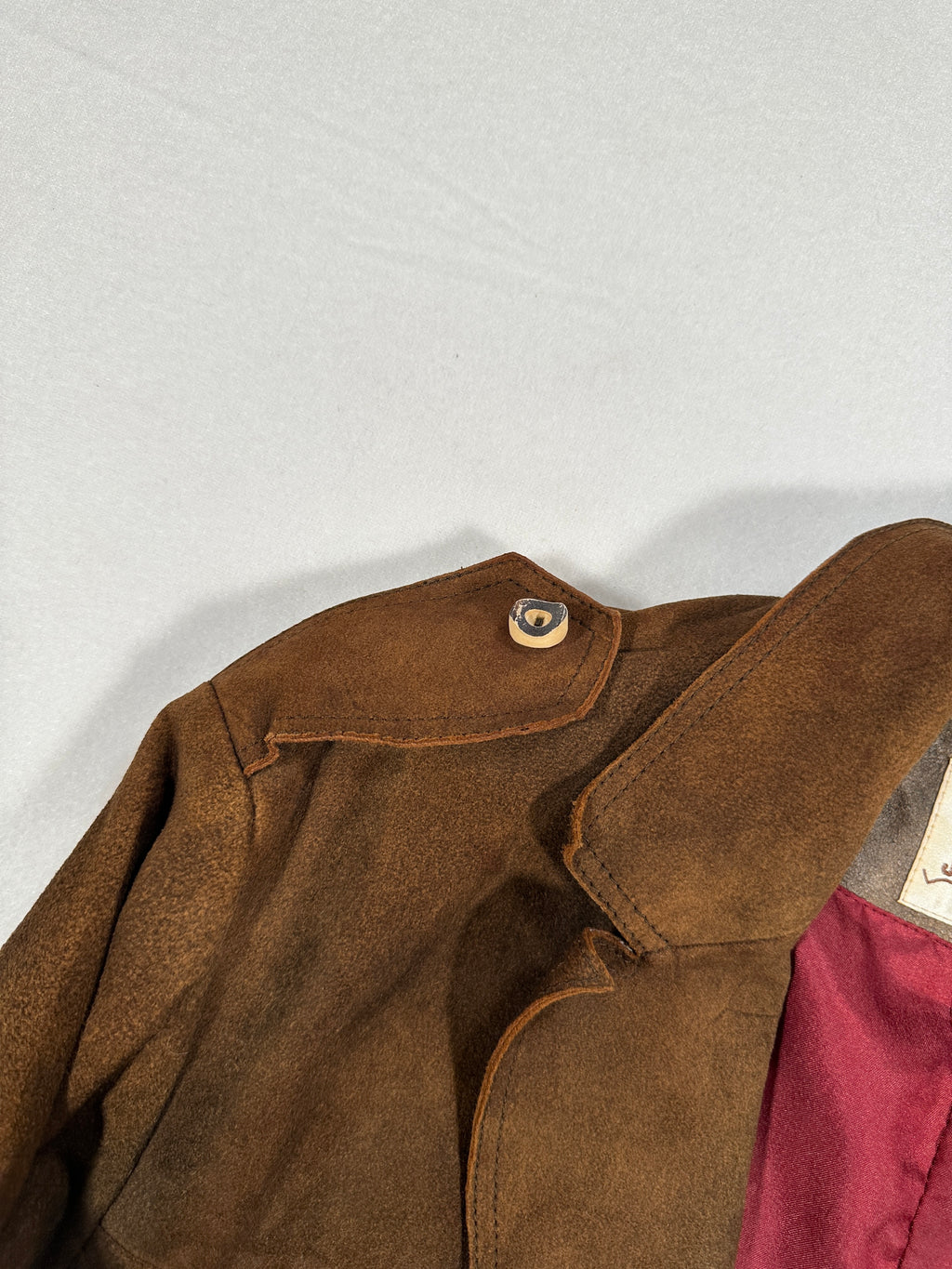 Jodlermarx Men’s Brown Suede Safari Jacket – Single-Breasted – Size M – Vintage