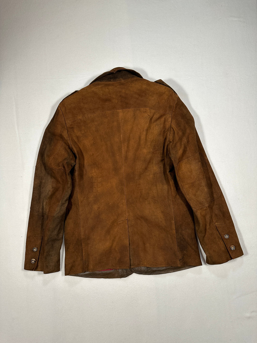 Jodlermarx Men’s Brown Suede Safari Jacket – Single-Breasted – Size M – Vintage