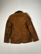 Jodlermarx Men’s Brown Suede Safari Jacket – Single-Breasted – Size M – Vintage