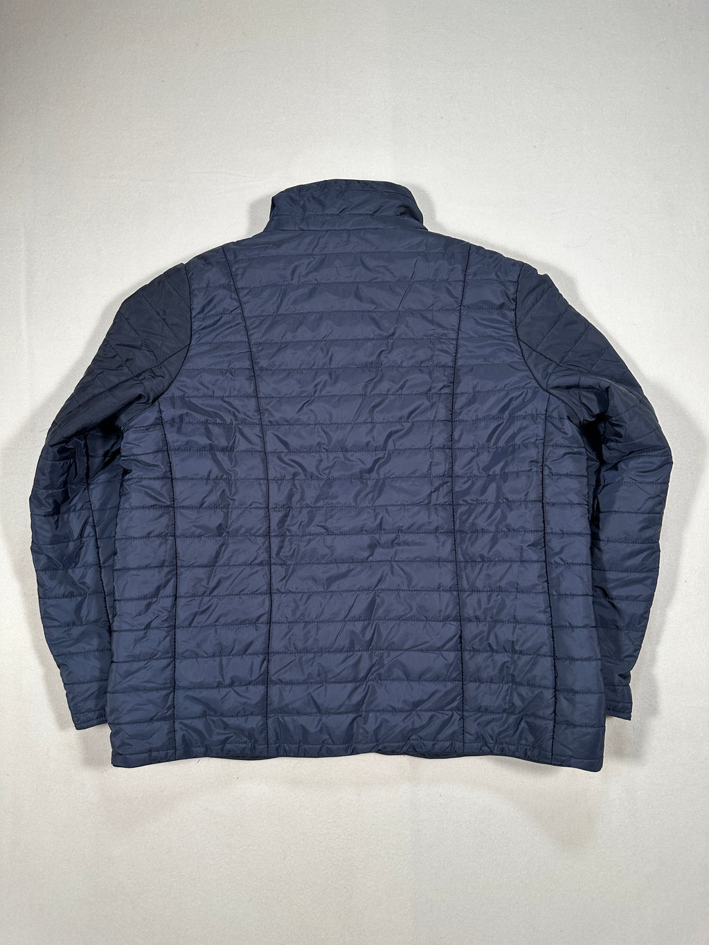 Giacca imbottita trapuntata da uomo – Giacca isolante leggera blu, collo alto, taglia L 