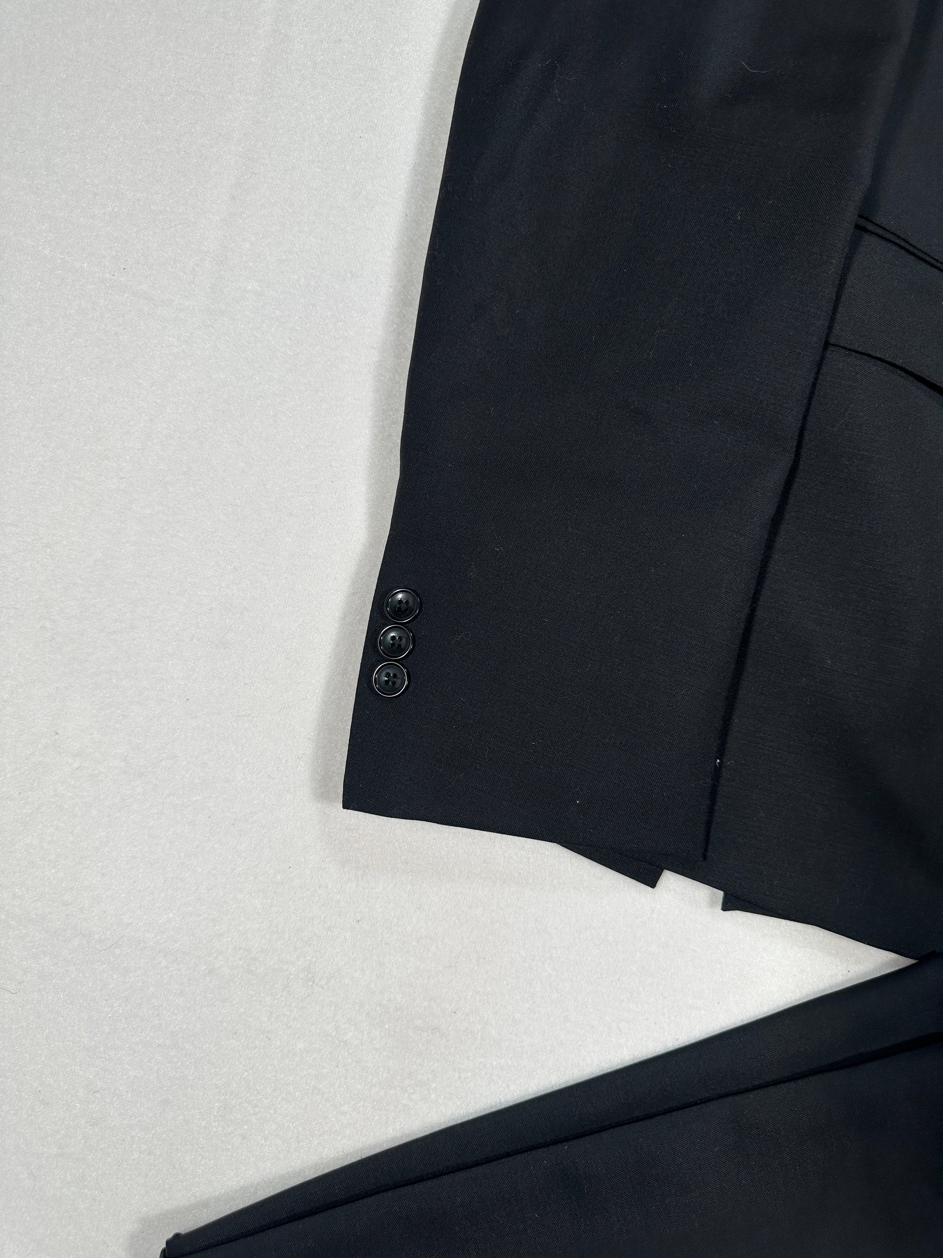 Magni Produzioni Abito Uomo in Lana Nera – Super 130's Bonino Tessuti, Made in Italy EU54