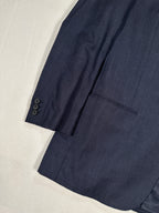 Abito in cashmere fatto a mano vintage D'Avenza Roma - Giacca e pantaloni blu navy + cravatta Made in Italy | Taglia EU50 M/L