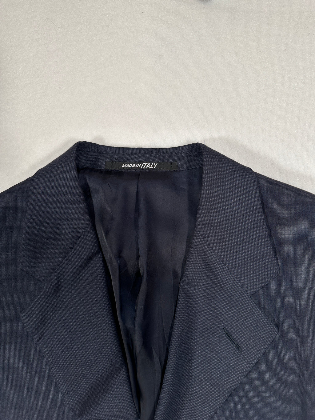 Abito in cashmere fatto a mano vintage D'Avenza Roma - Giacca e pantaloni blu navy + cravatta Made in Italy | Taglia EU50 M/L