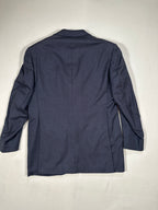 Abito in cashmere fatto a mano vintage D'Avenza Roma - Giacca e pantaloni blu navy + cravatta Made in Italy | Taglia EU50 M/L