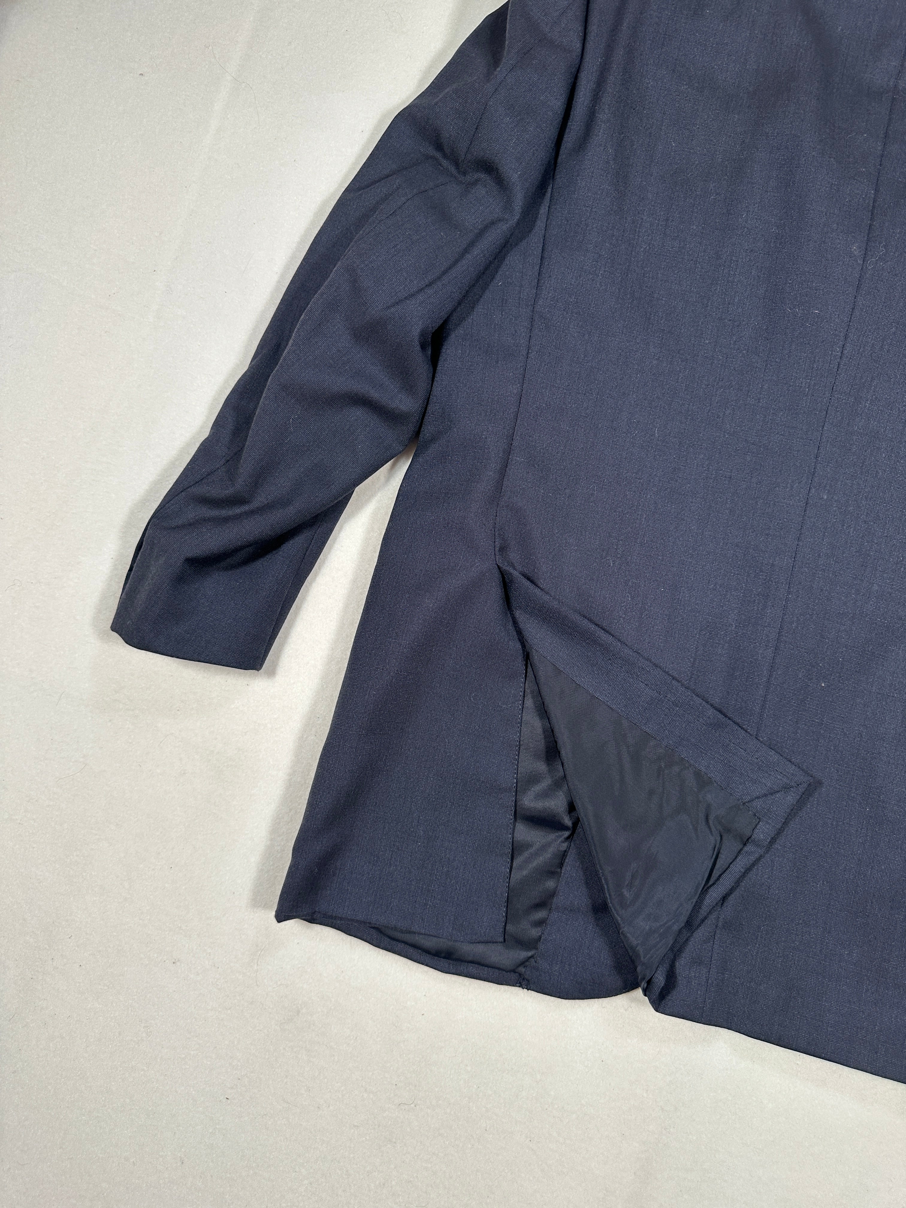 Abito in cashmere fatto a mano vintage D'Avenza Roma - Giacca e pantaloni blu navy + cravatta Made in Italy | Taglia EU50 M/L