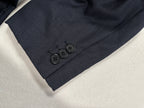 Abito in cashmere fatto a mano vintage D'Avenza Roma - Giacca e pantaloni blu navy + cravatta Made in Italy | Taglia EU50 M/L
