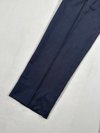 Abito in cashmere fatto a mano vintage D'Avenza Roma - Giacca e pantaloni blu navy + cravatta Made in Italy | Taglia EU50 M/L