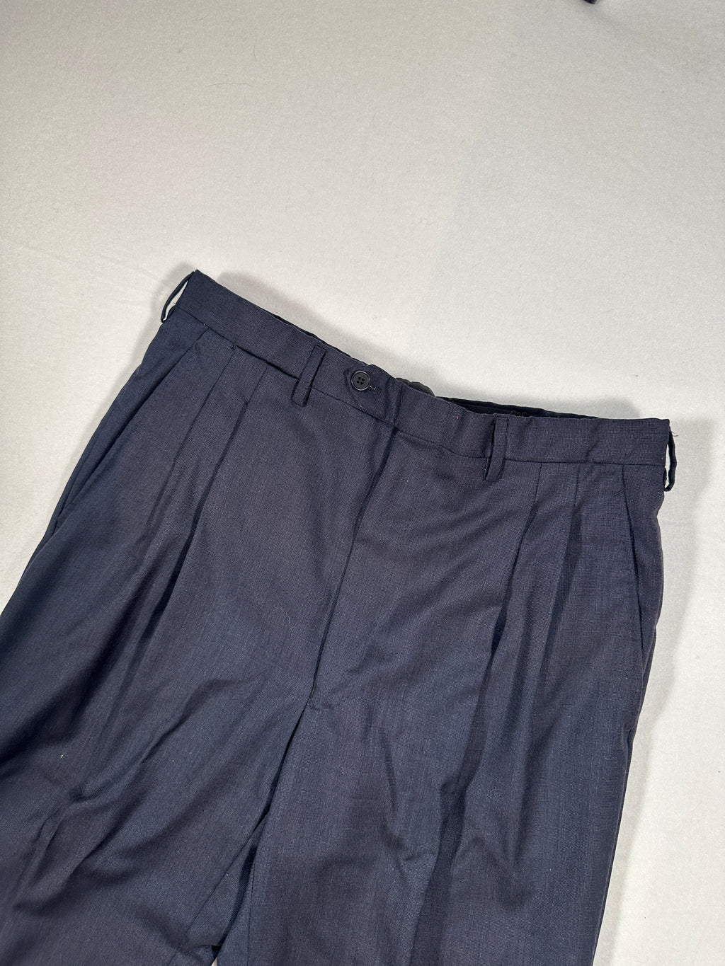 Abito in cashmere fatto a mano vintage D'Avenza Roma - Giacca e pantaloni blu navy + cravatta Made in Italy | Taglia EU50 M/L