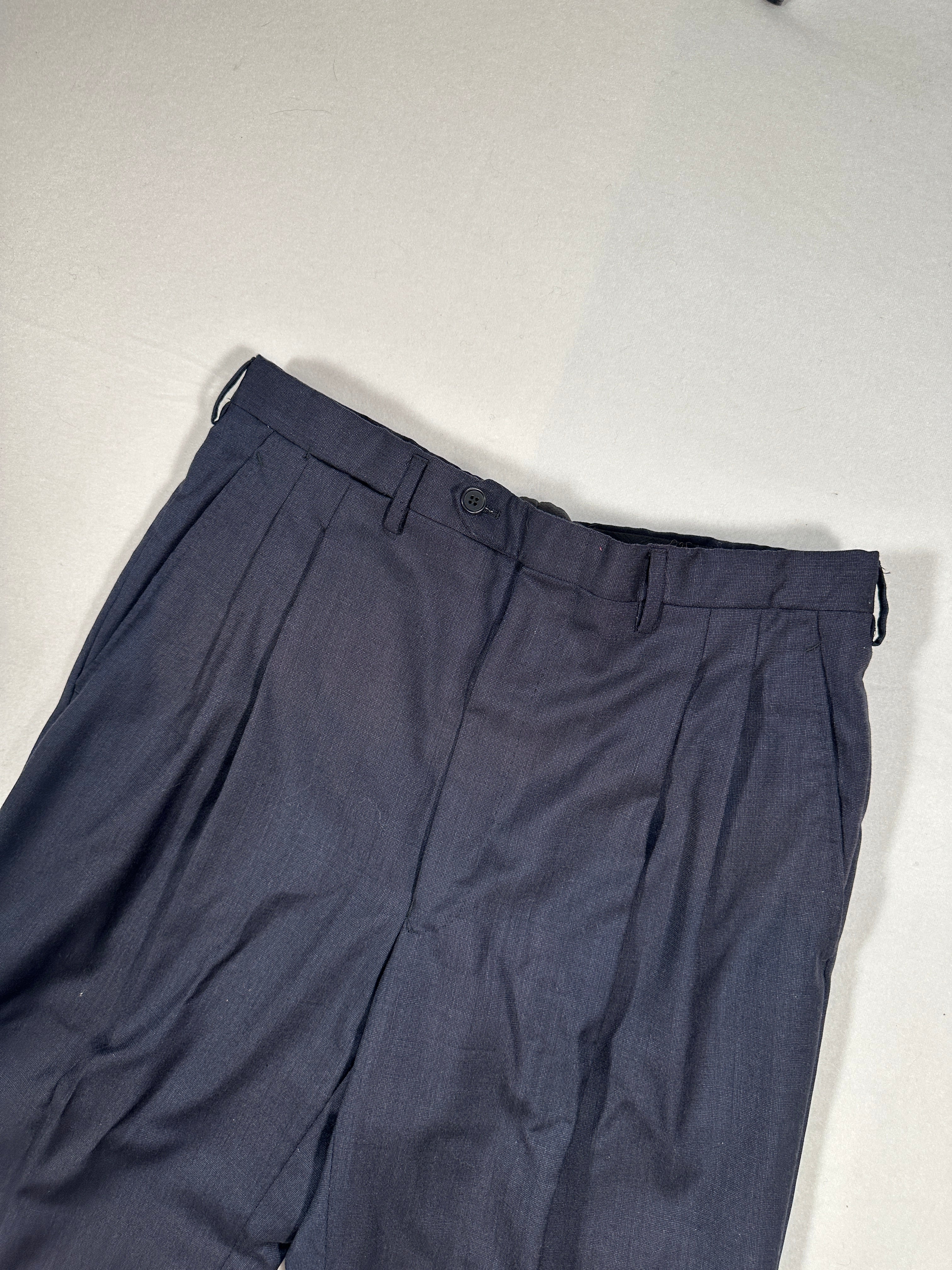 Abito in cashmere fatto a mano vintage D'Avenza Roma - Giacca e pantaloni blu navy + cravatta Made in Italy | Taglia EU50 M/L
