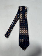 Abito in cashmere fatto a mano vintage D'Avenza Roma - Giacca e pantaloni blu navy + cravatta Made in Italy | Taglia EU50 M/L